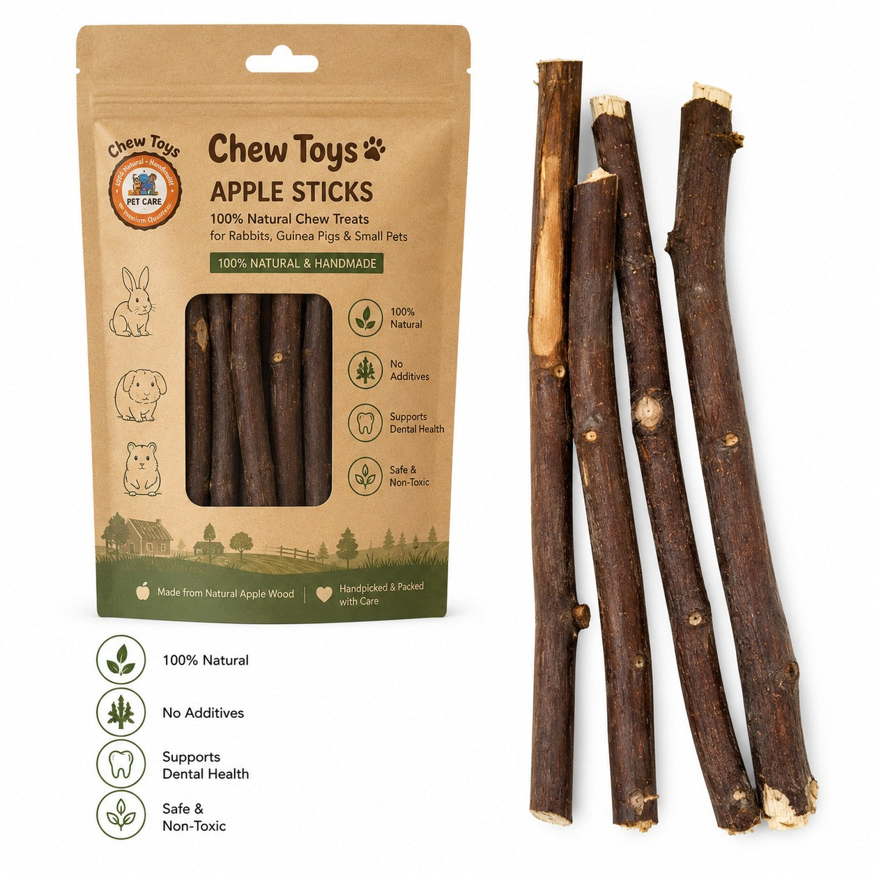 Red 🍎 Apple chew stick (organic)