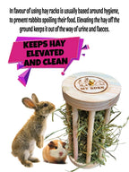 Natural Wooden Hay Feeder for Rabbits/Guinea Pigs/Hamster/Small Animals ( Jumbo Size )