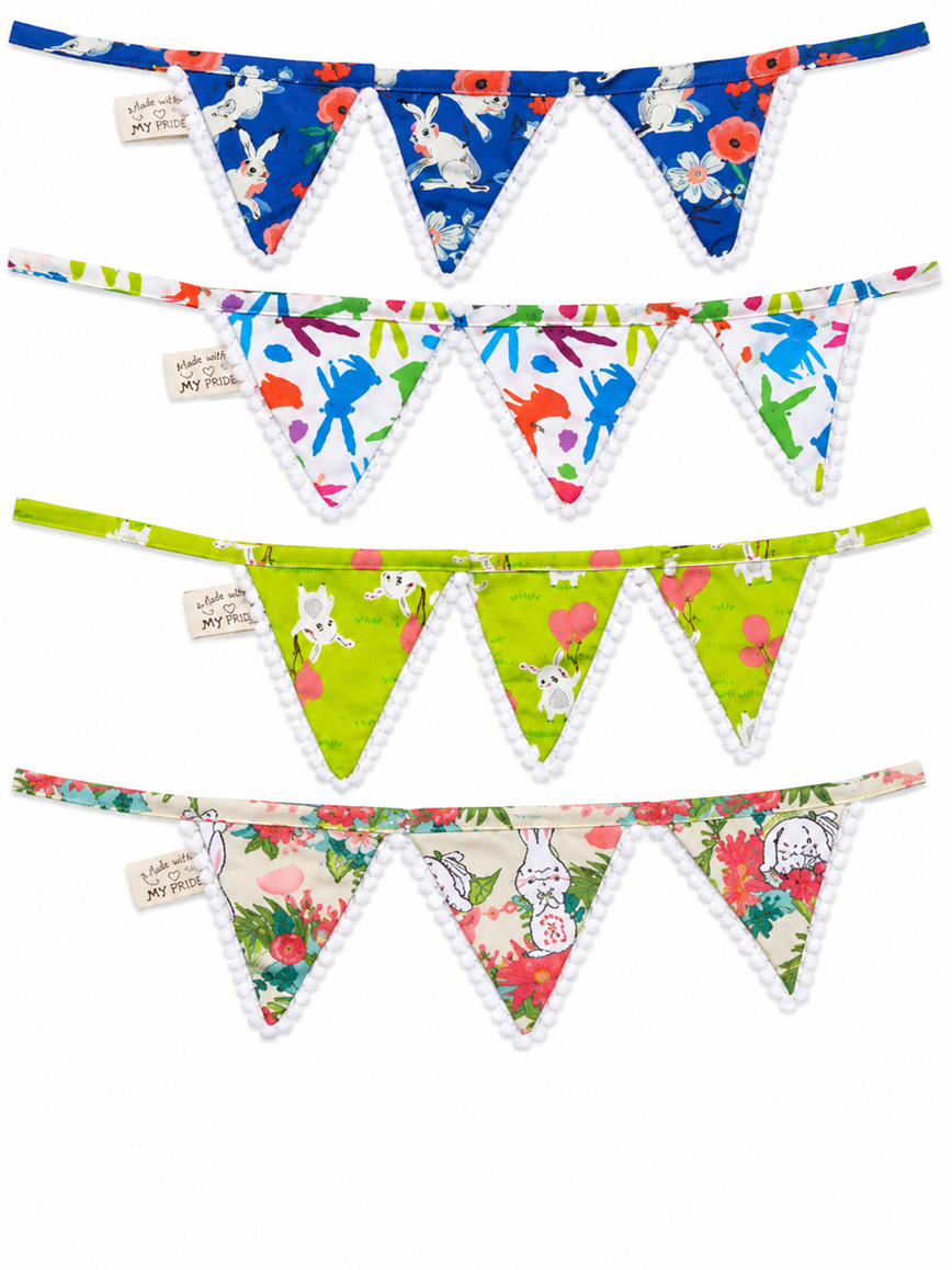 Bunny print bunting for decoration