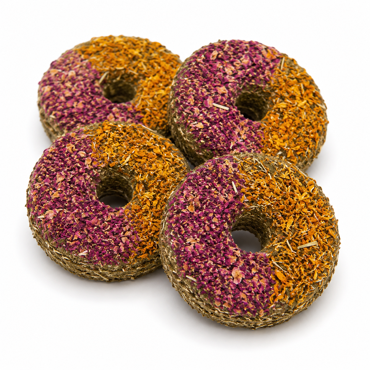 Floral Hay Donuts